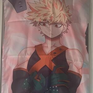 Source Unknown Anime Character Bedding Sheet - Pink and Black